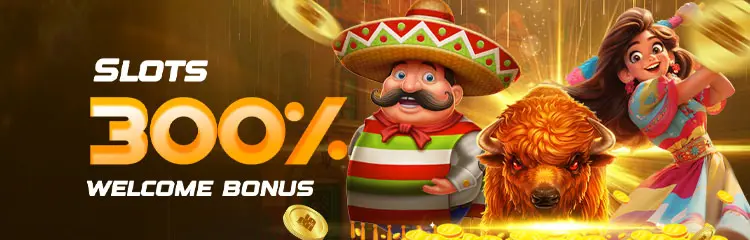300% Slots Welcome Bonus